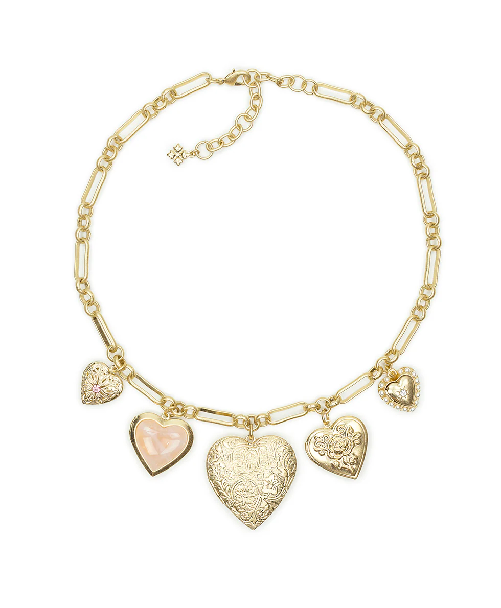 5 Locket Charm Necklace - Love Locket - Image 2