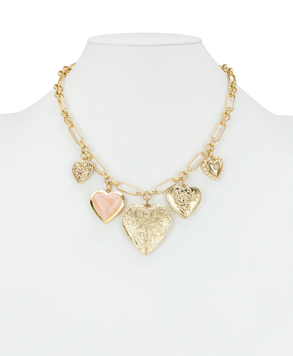 5 Locket Charm Necklace - Love Locket - Image 4