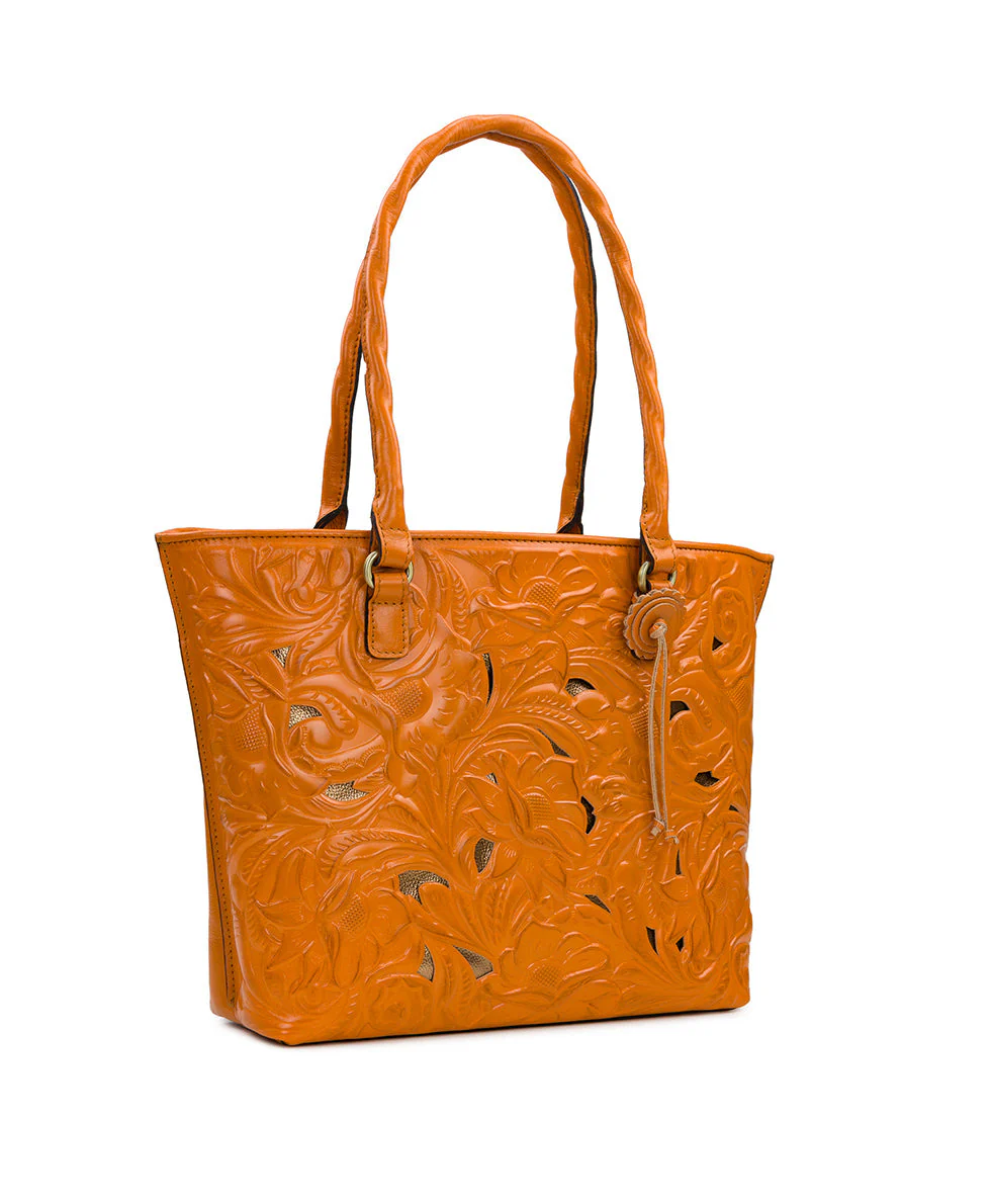 Adeline Tote - Burnished Cutout Tooled - Image 16