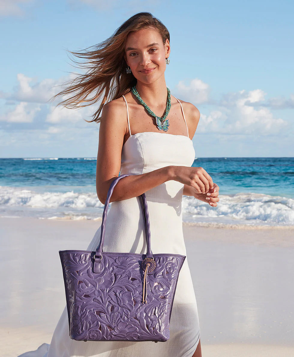 Adeline Tote - Burnished Cutout Tooled - Image 5