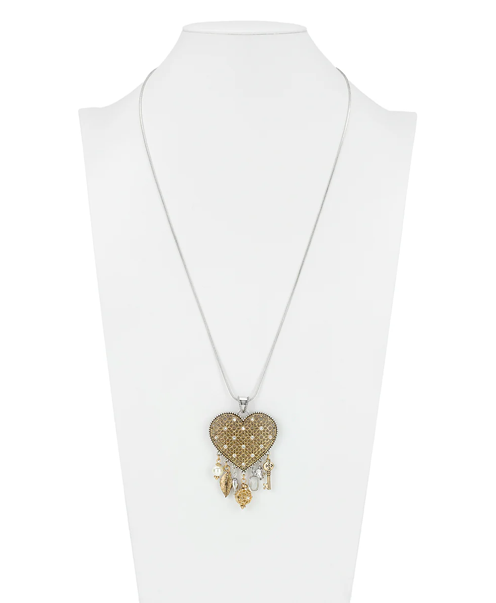 Adjustable Heart Necklace - Filigree - Image 2