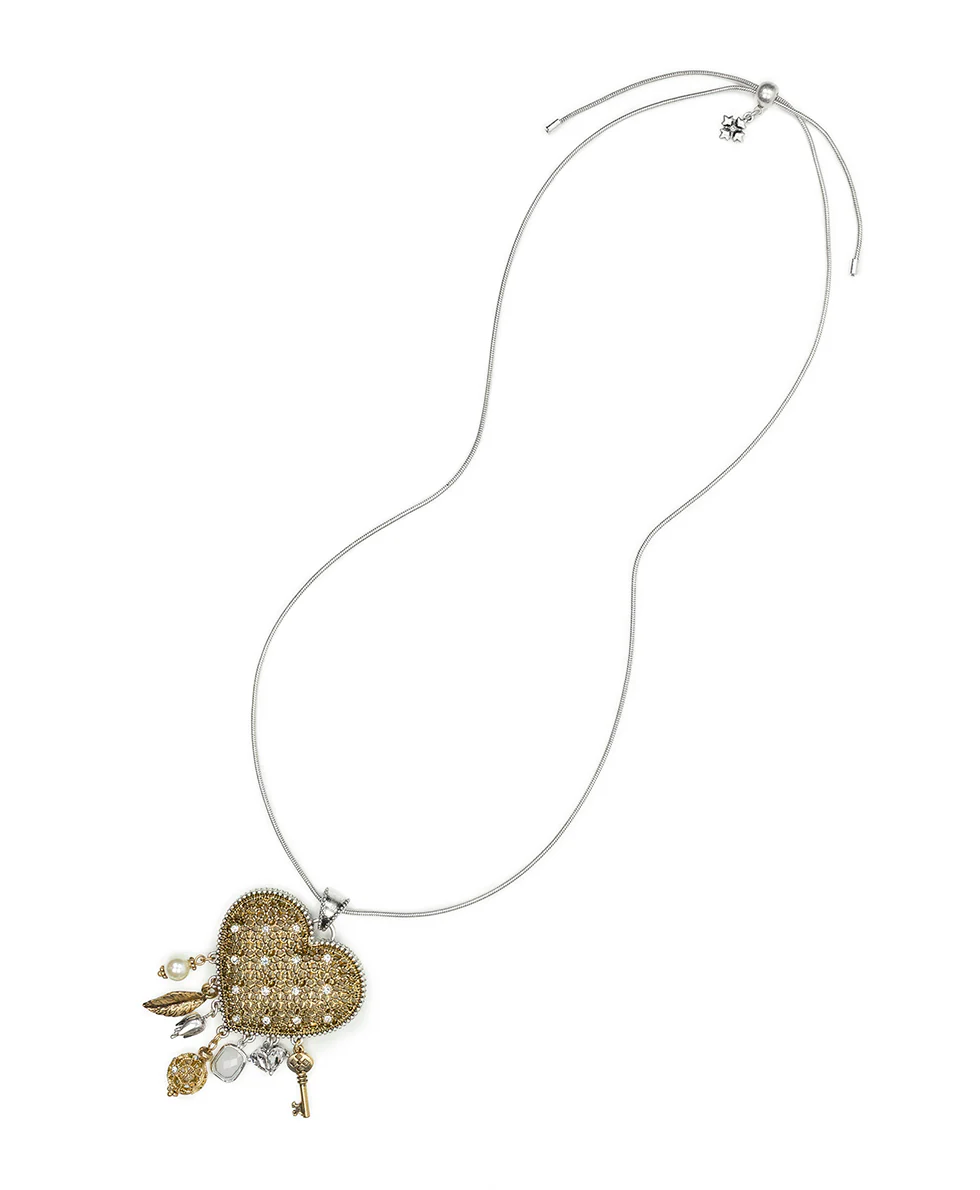 Adjustable Heart Necklace - Filigree - Image 3