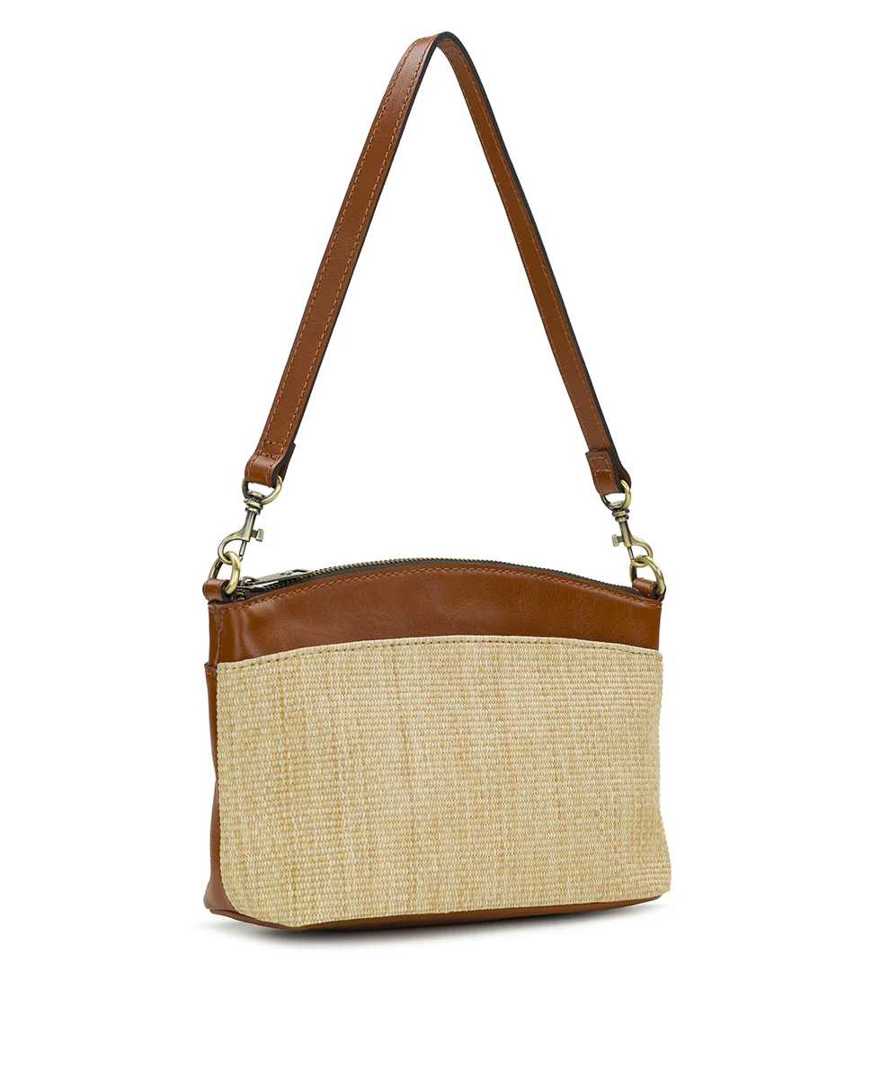 Arlee Crossbody with Scarf - European Natural Fine Weave - Image 3