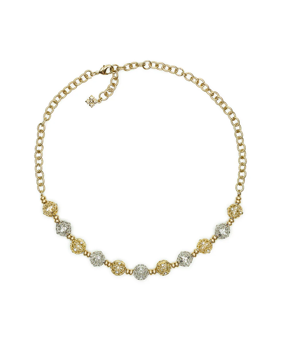 Beaded Necklace - Filigree