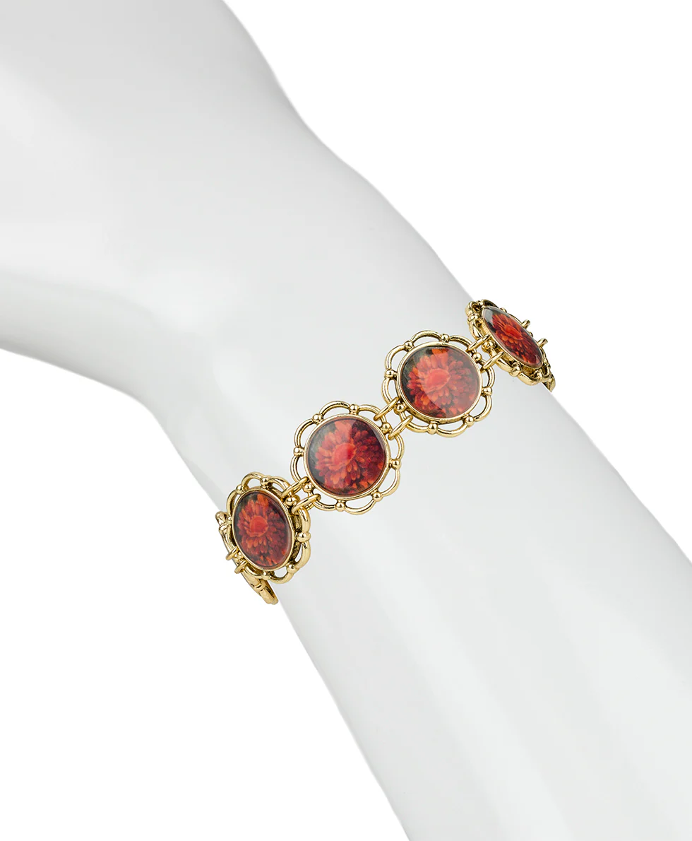 Box Clasp Link Bracelet - Multi Print - Image 3