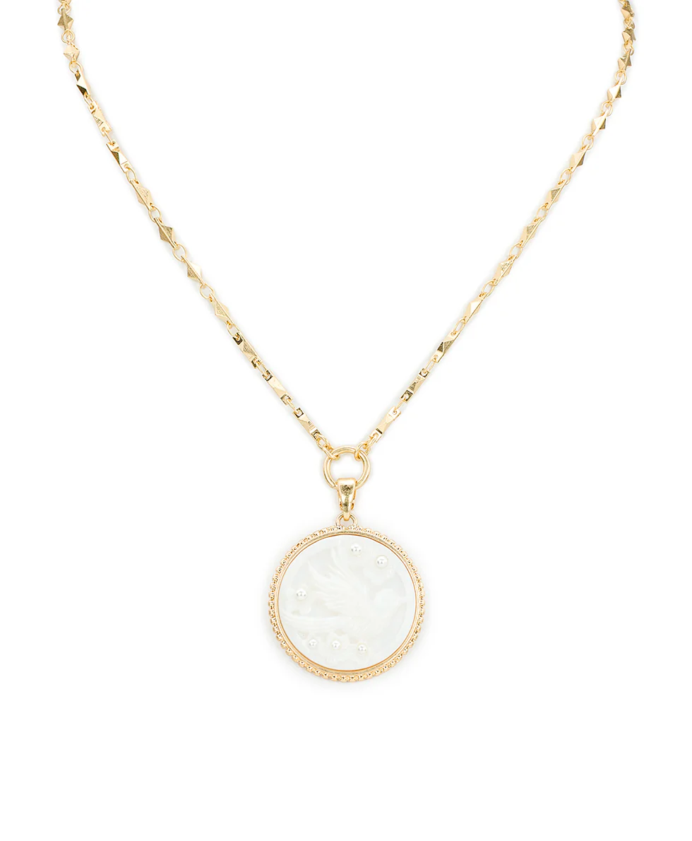 Carved Bird Pendant - Mother of Pearl Bird Collection