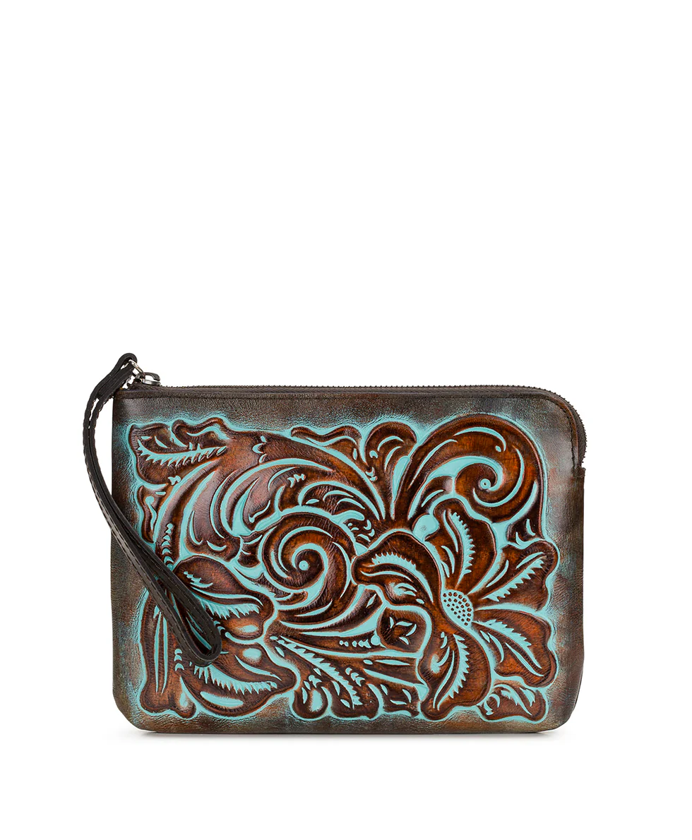 Cassini Wristlet - Tooled Turquoise - Image 4