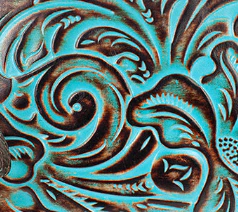 Cassini Wristlet - Tooled Turquoise - Image 7