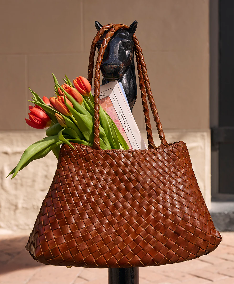 Cheri Large Satchel - Hand Stained Woven - Image 11