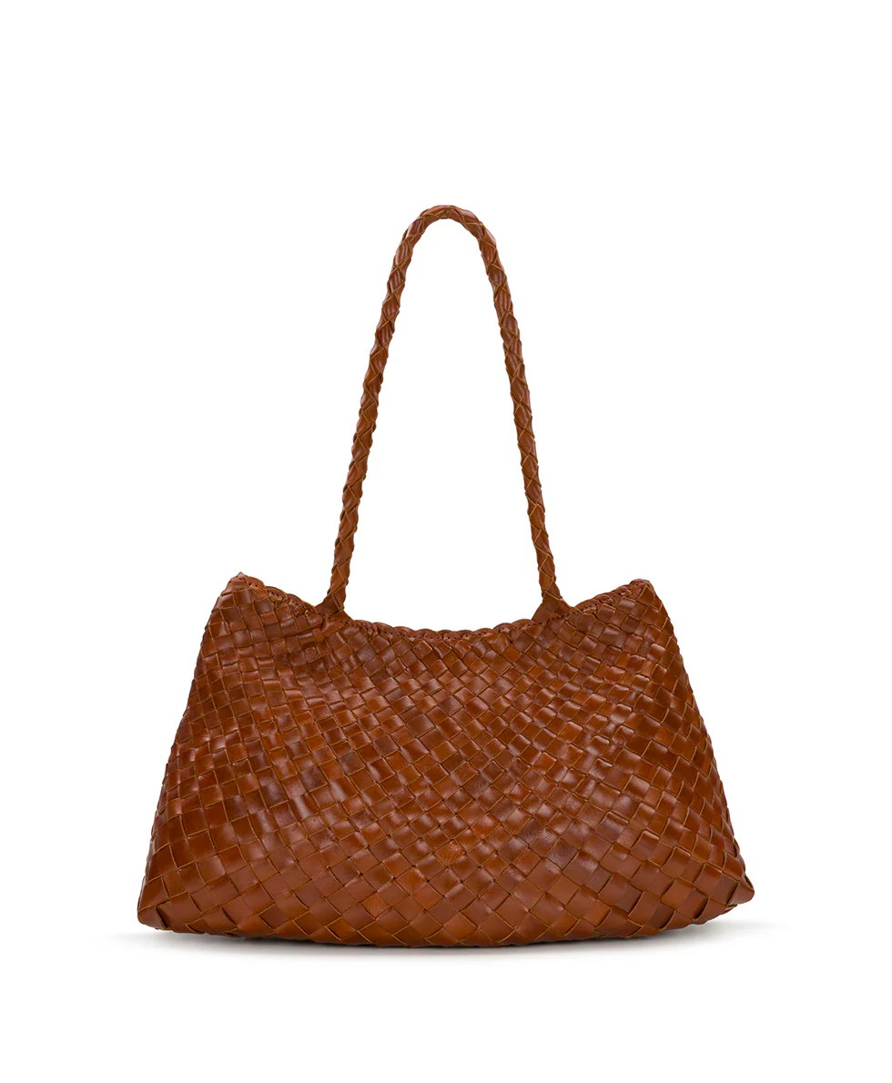 Cheri Large Satchel - Hand Stained Woven - Image 6