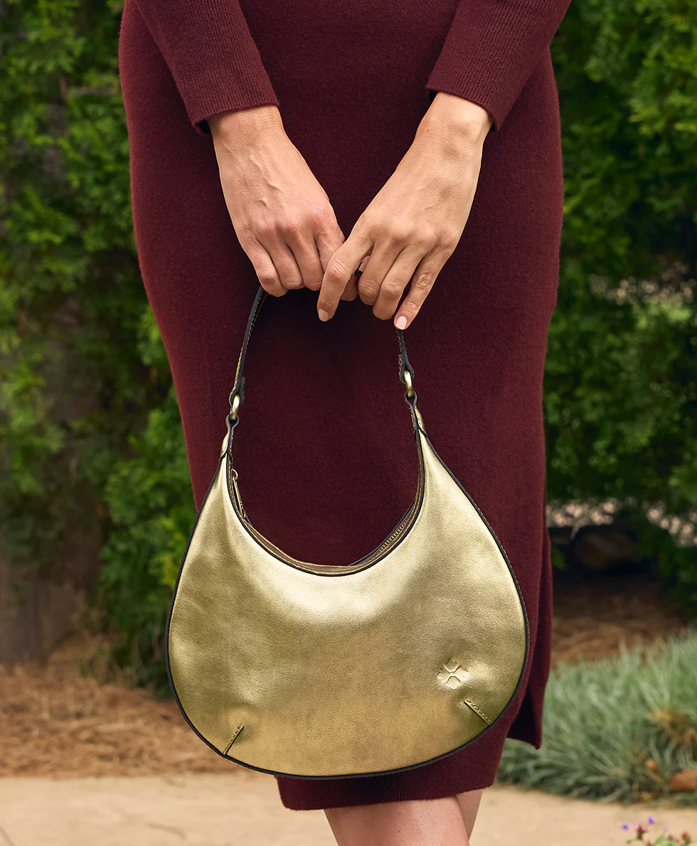 Coco Crescent Hobo - Vintage Distressed Metallic - Image 6