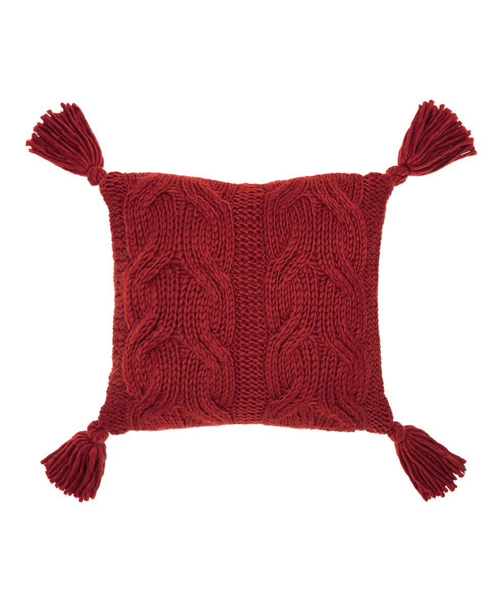Tasseled Decorative Pillow - Signature Knit Collection - Image 4