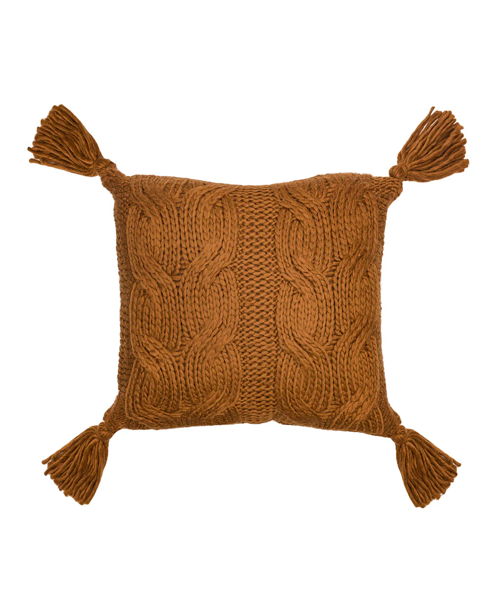 Tasseled Decorative Pillow - Signature Knit Collection - Image 6