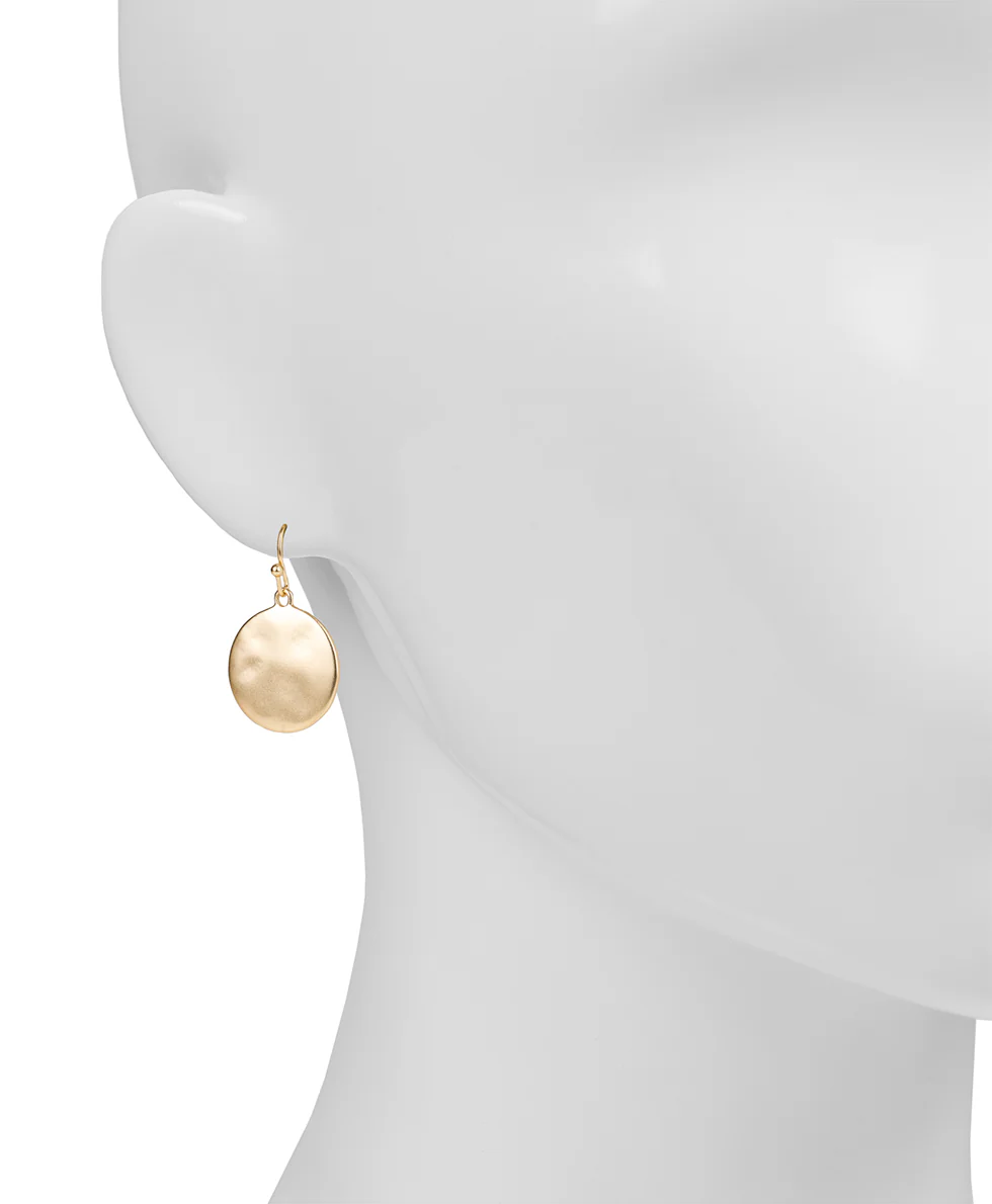 Disc Drop Earrings - Coin Bead - Image 2