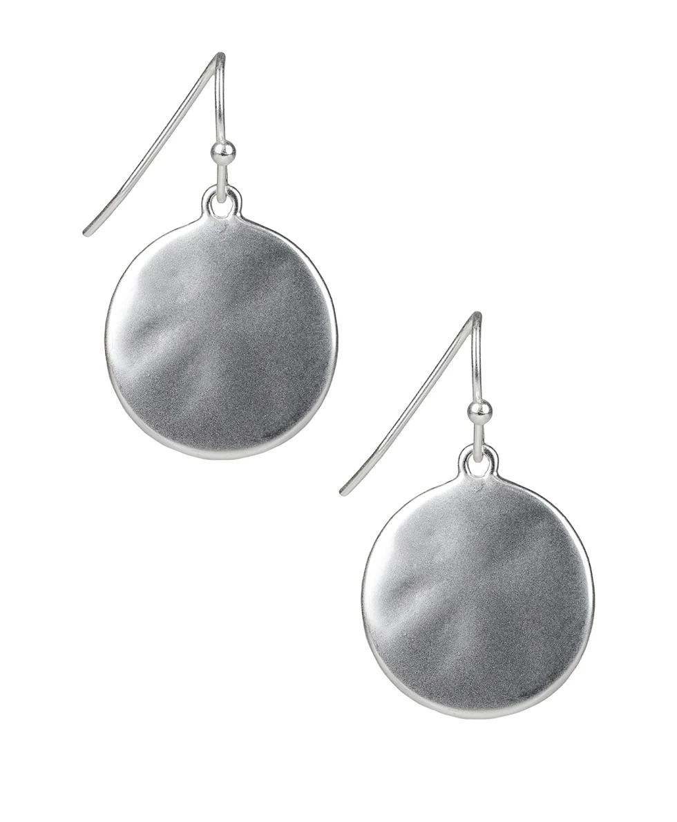 Disc Drop Earrings - Coin Bead - Image 3