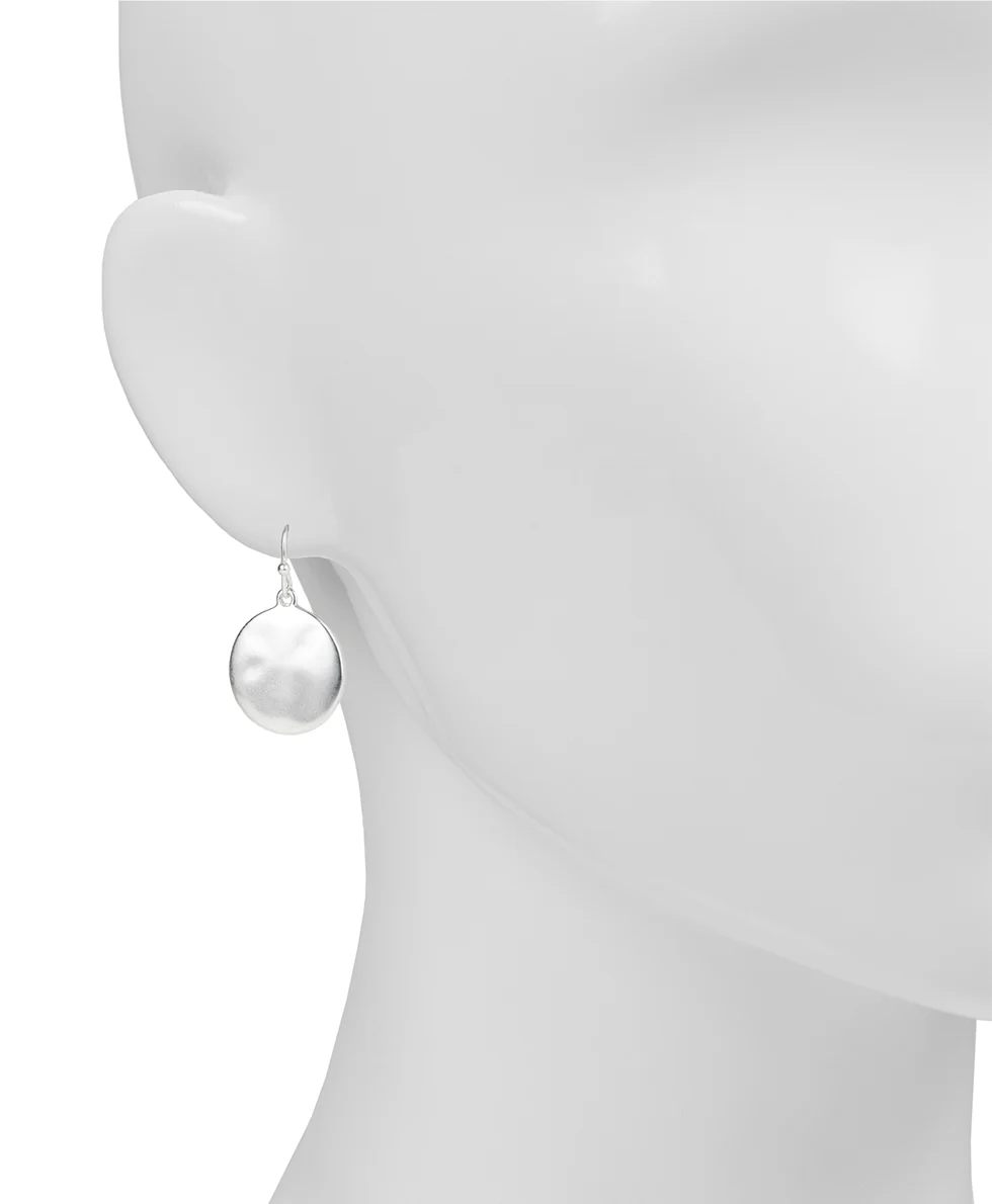 Disc Drop Earrings - Coin Bead - Image 4