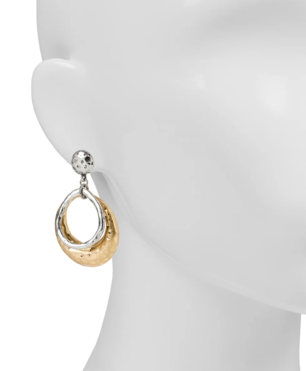 Doorknocker Earrings - Hammered - Image 2