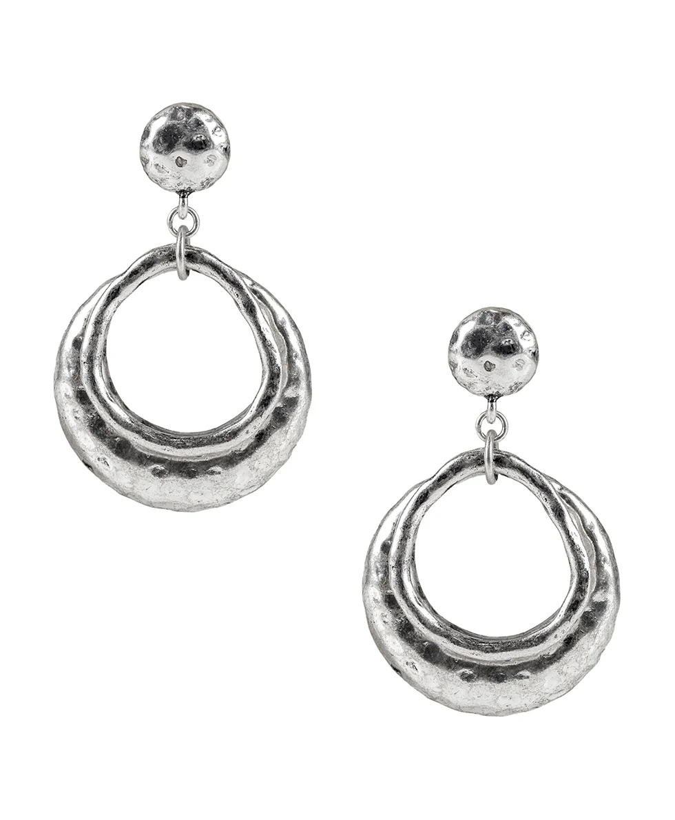 Doorknocker Earrings - Hammered - Image 4