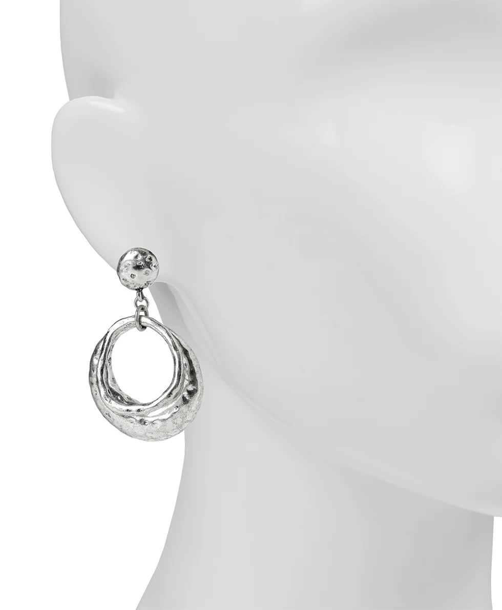 Doorknocker Earrings - Hammered - Image 5