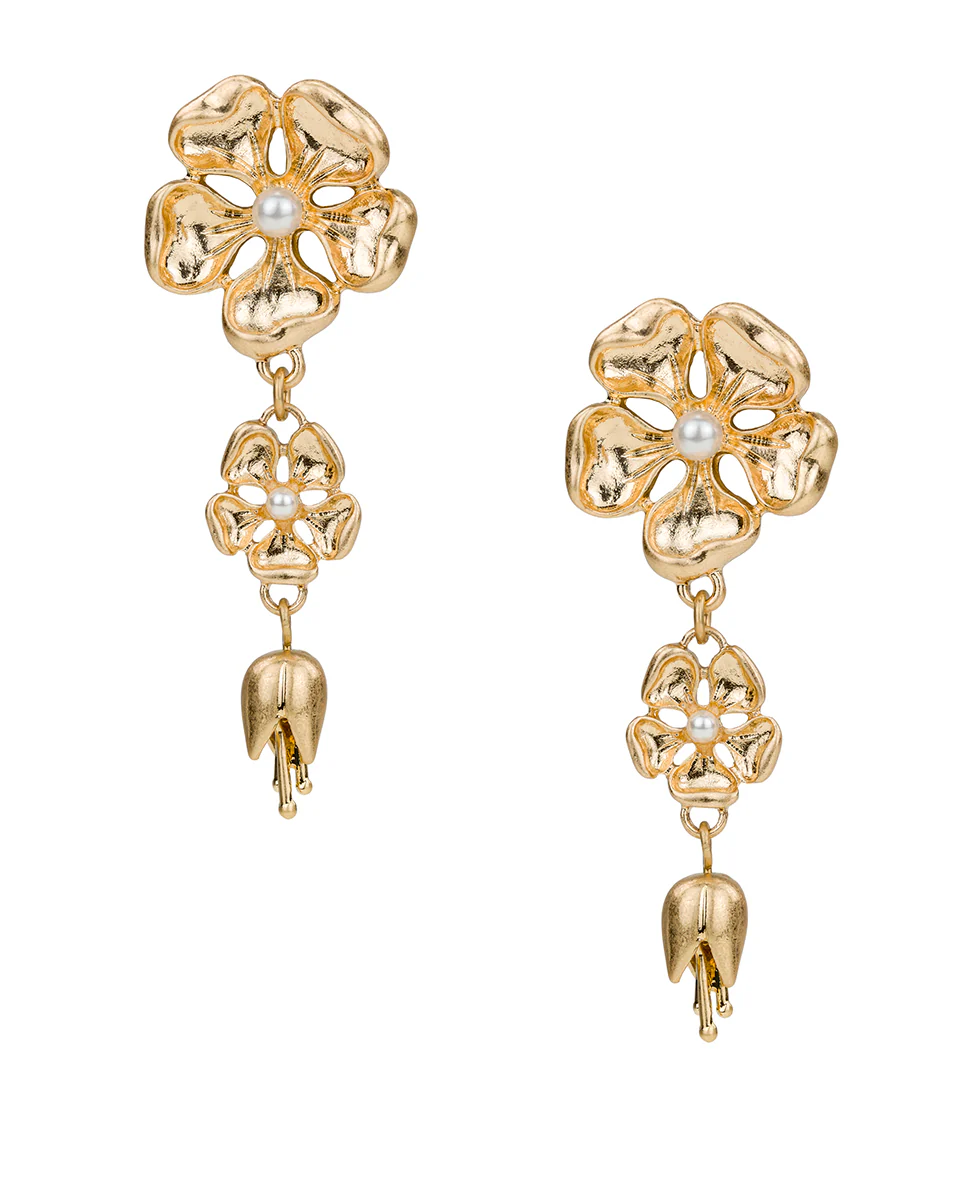 Double Drop Post Earrings - French Garden Collection