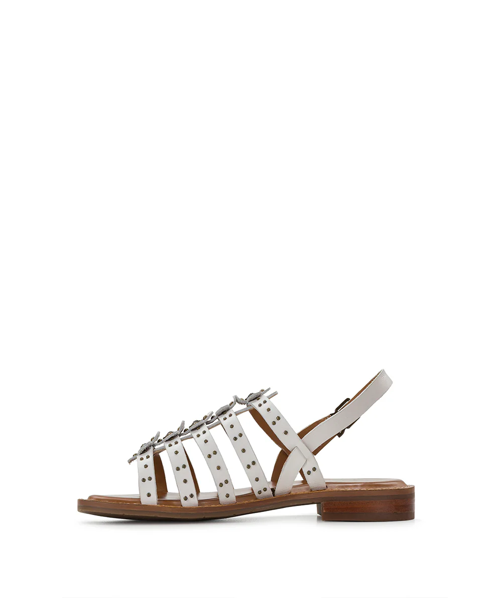 Erba Sandals - Studded - Chalk White - Image 3