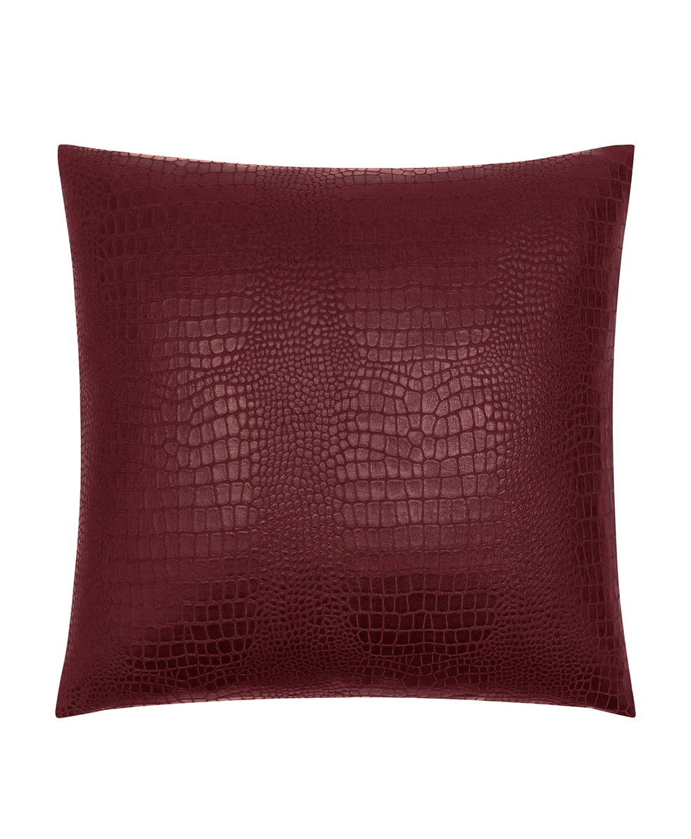 Croc Embossed Euro Sham - Faux Croc Leather Collection - Image 3