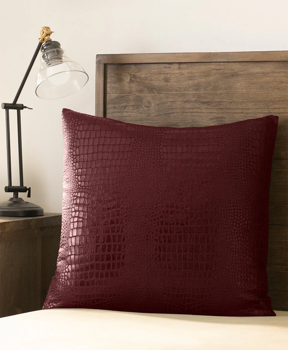 Croc Embossed Euro Sham - Faux Croc Leather Collection - Image 5