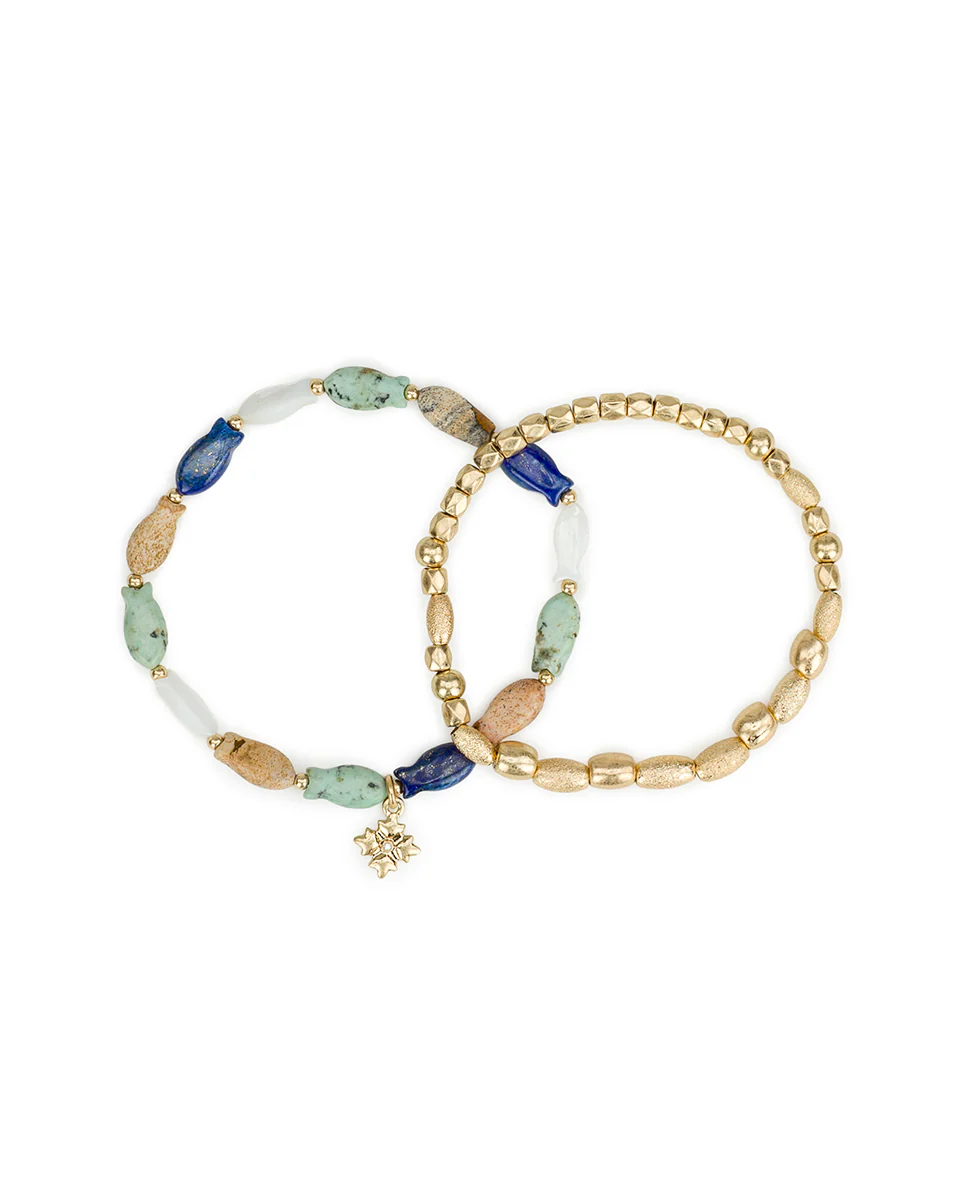 Fish Beaded Stretch Bracelet - Nautical Collection