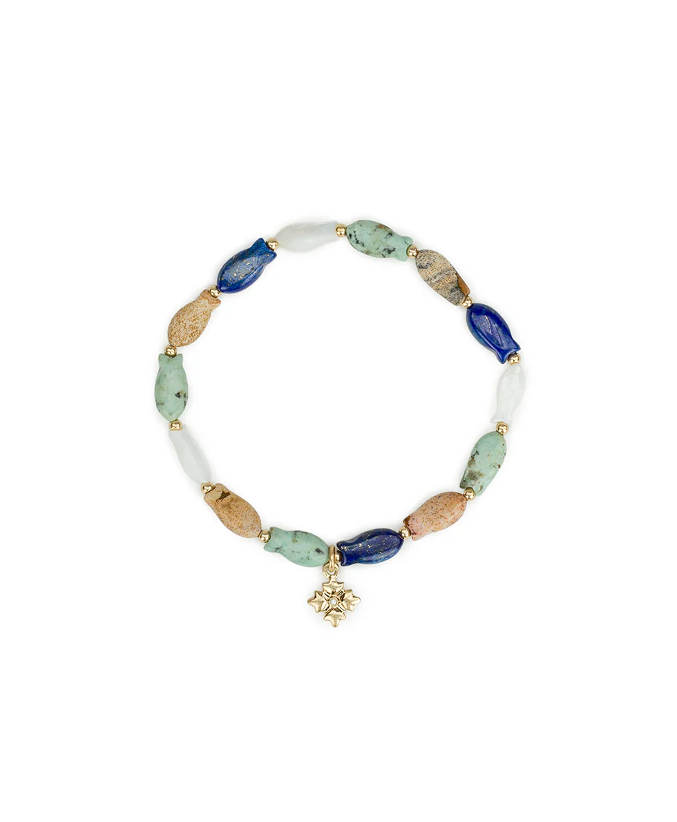 Fish Beaded Stretch Bracelet - Nautical Collection - Image 2
