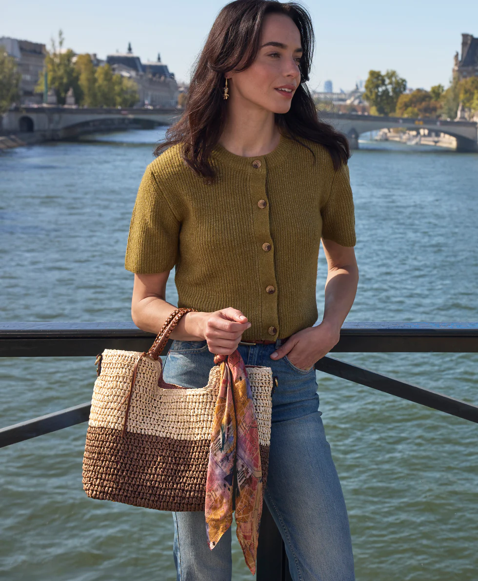 Gabriella Tote with Scarf - Specialty Woven - Image 4