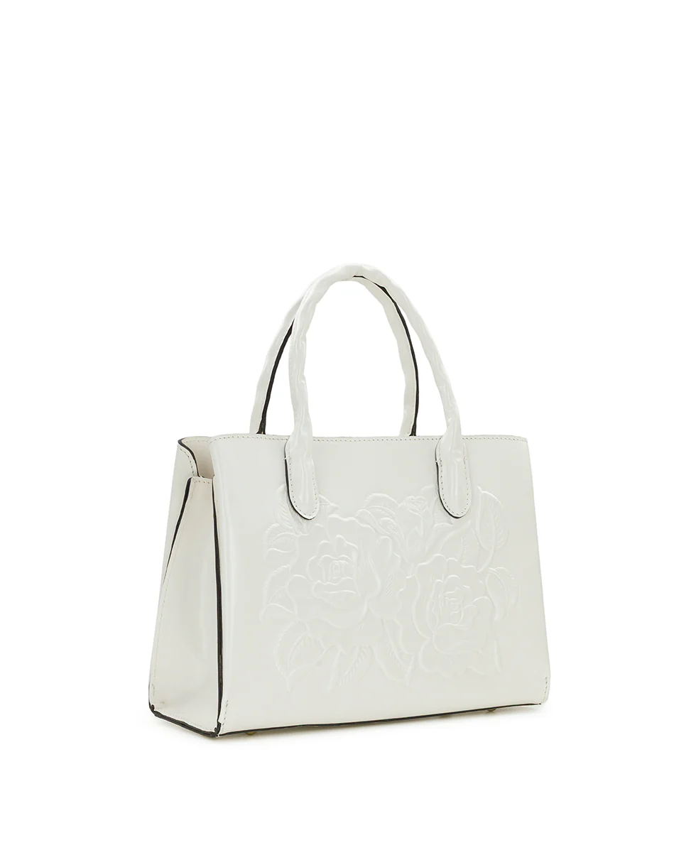 Genovese Satchel - Vintage Veg Tan Rose Tooled - Image 8
