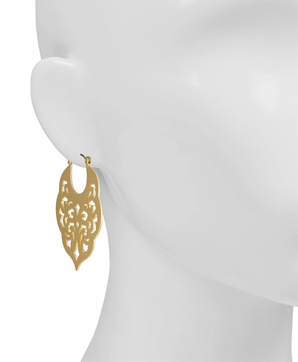 Gypsy Hoop Earrings - Renaissance Laser Cut - Image 2