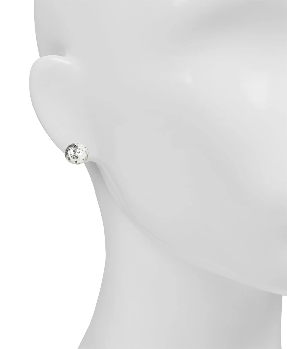 Hammered Ball Stud Earrings - Not So Basics - Image 4