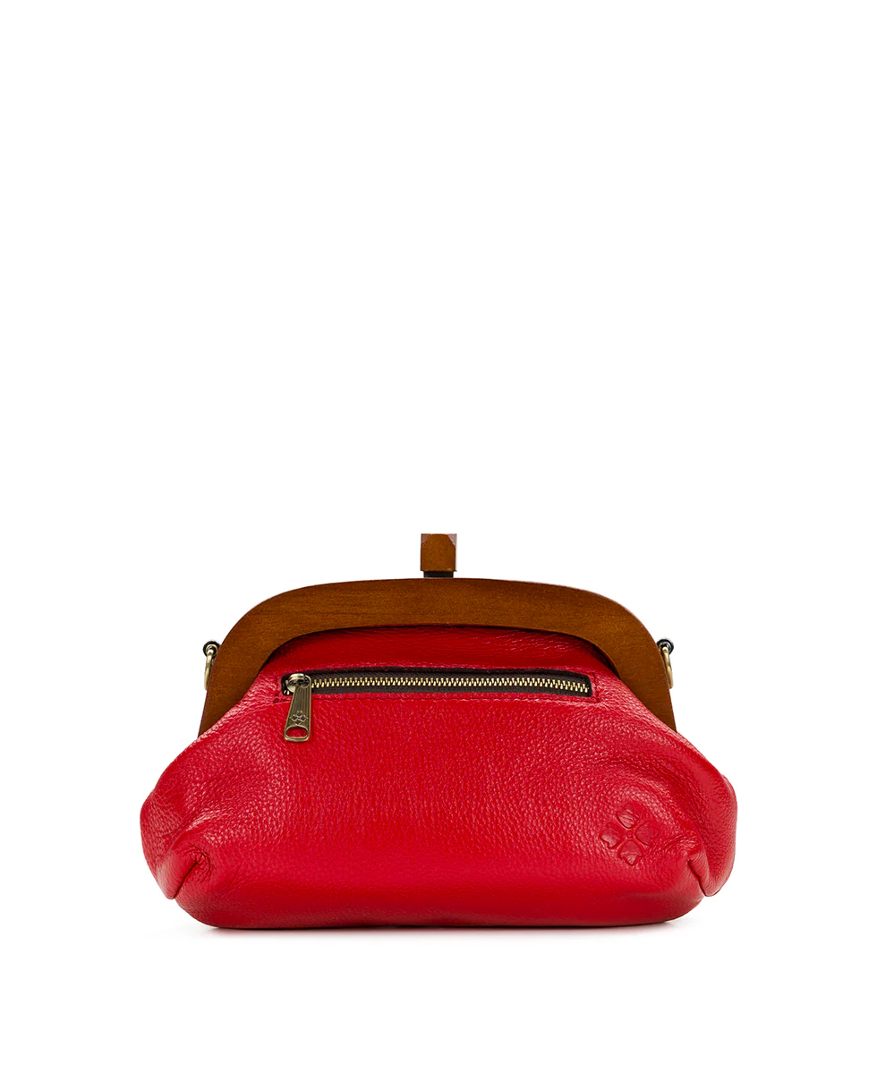 Joelle Wooden Frame Crossbody - Rugged Natural Grain Leather - Image 2
