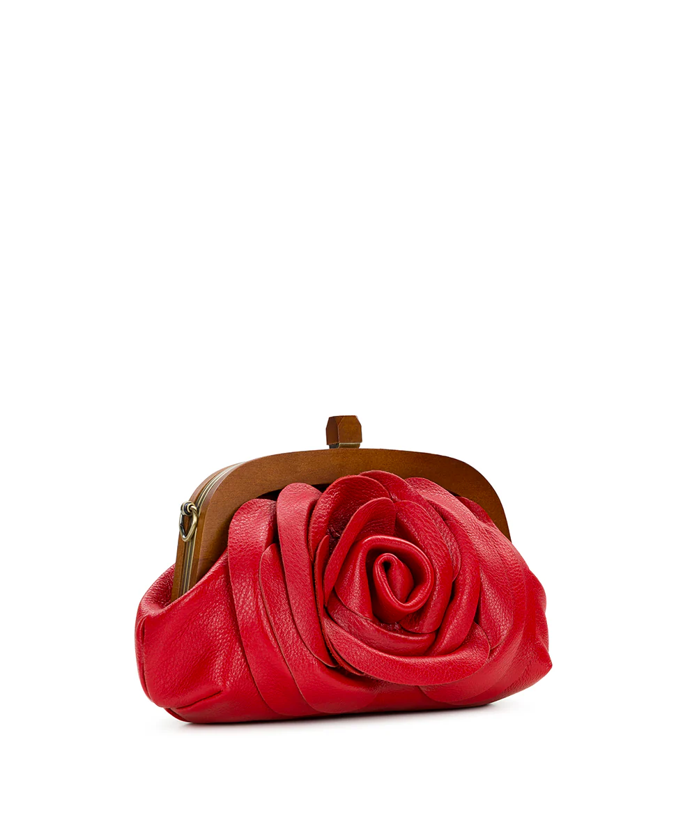 Joelle Wooden Frame Crossbody - Rugged Natural Grain Leather - Image 3