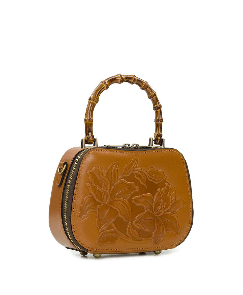 Lara Top Handle Crossbody - Parisian Floral Tooled - Image 3