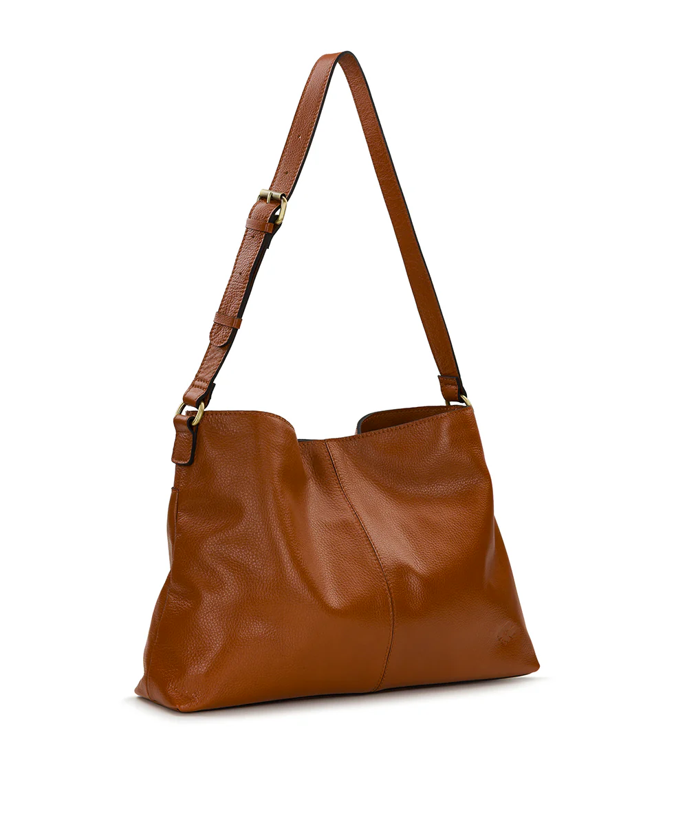 Liora Slouchy Tote - Rugged Natural Grain Leather - Image 10