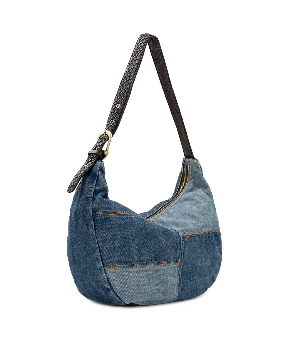 Lou Hobo Bag - Denim Patchwork - Image 3