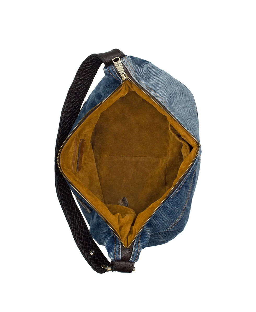 Lou Hobo Bag - Denim Patchwork - Image 5