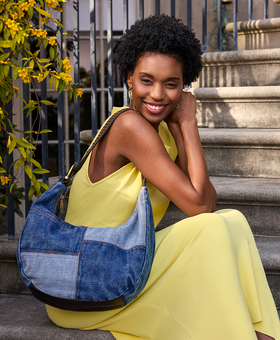 Lou Hobo Bag - Denim Patchwork - Image 6