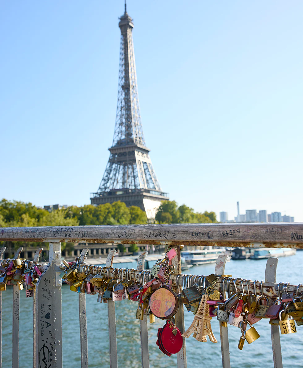 Macaroon Zip Around Bag Charm - Paris Map - Image 6