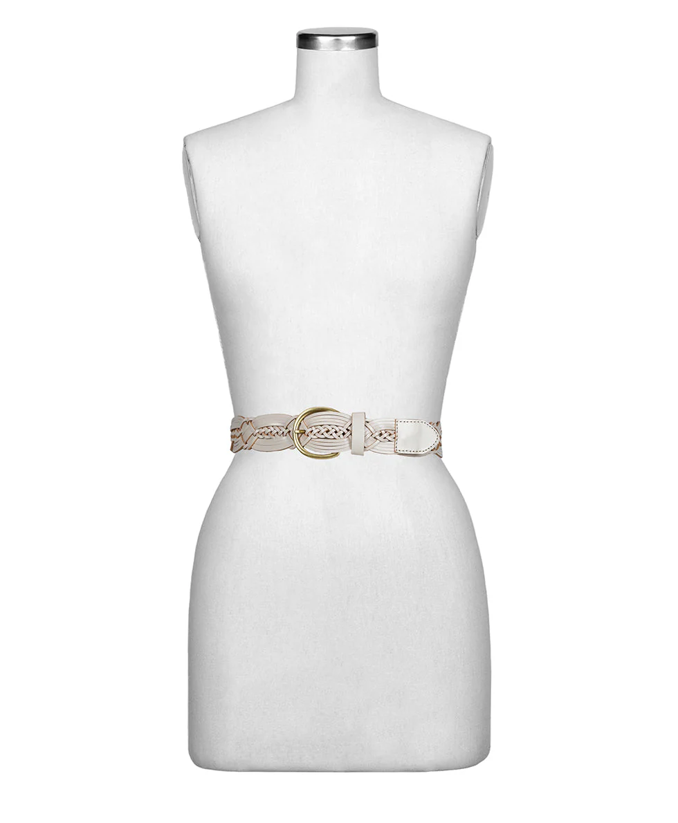 Melissa Belt - Braided Stitched — Latte - Image 3