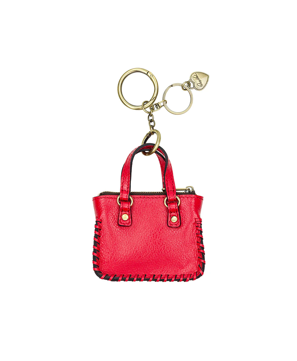 Micro Brenna Bag Charm - Rugged Natural Grain Leather - Image 2