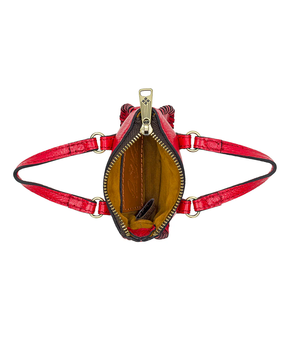 Micro Brenna Bag Charm - Rugged Natural Grain Leather - Image 3
