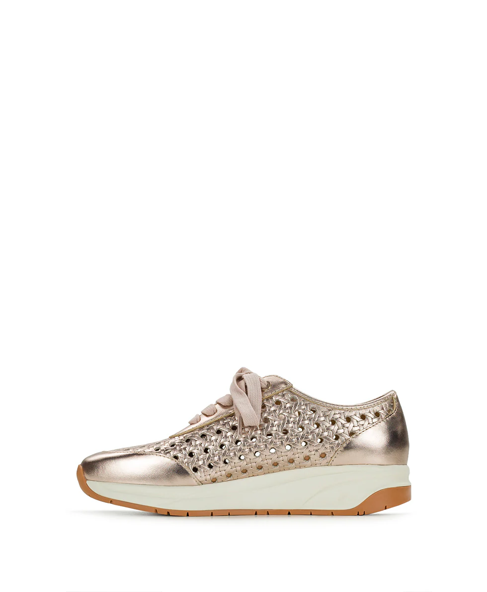 Milla Perforated Sneaker – Perforated Leather - Champagne - Image 3