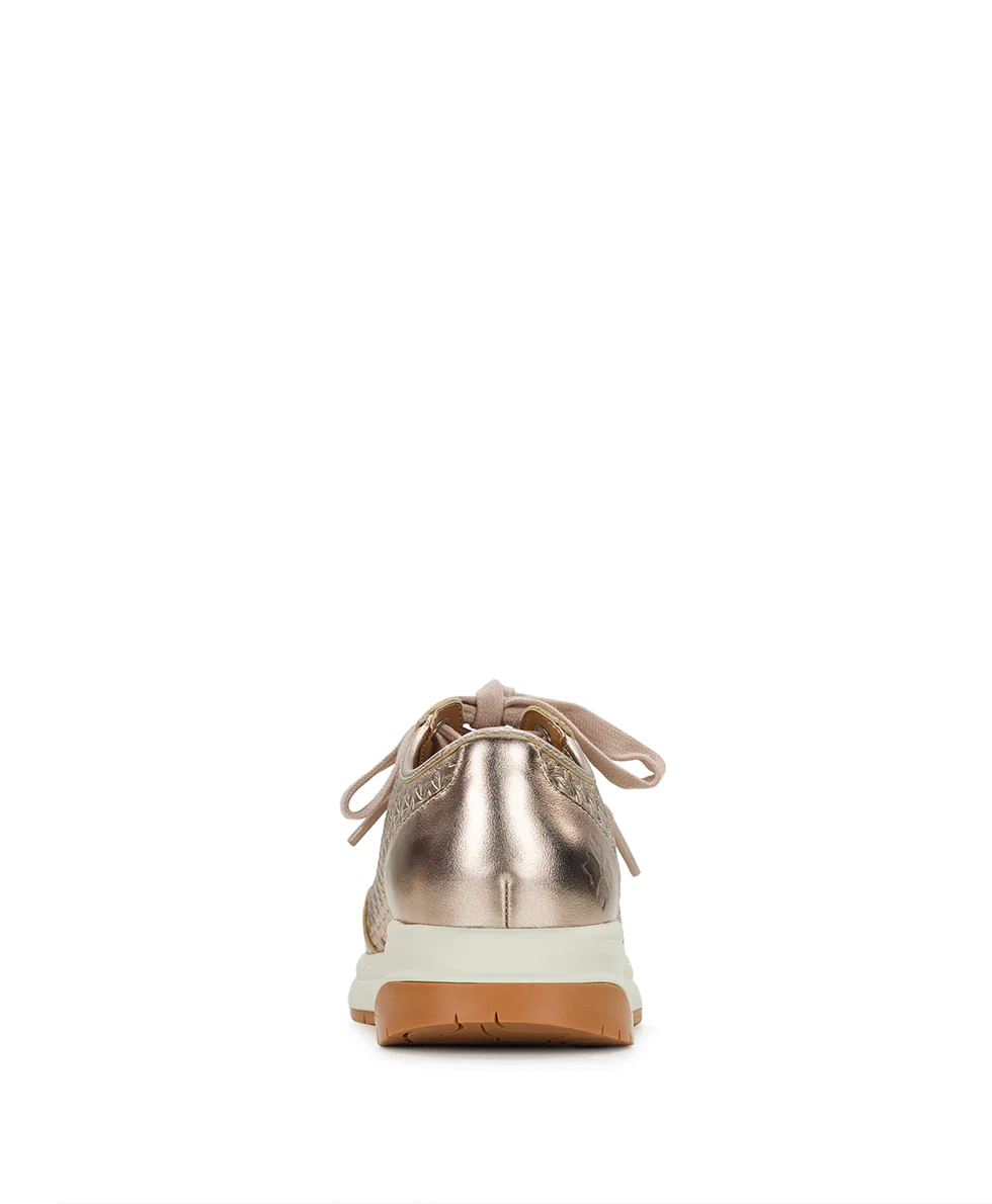 Milla Perforated Sneaker – Perforated Leather - Champagne - Image 4