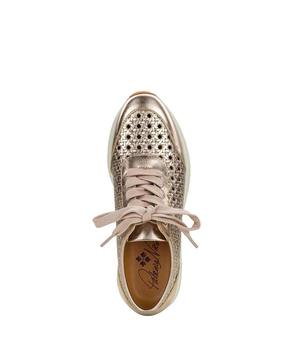 Milla Perforated Sneaker – Perforated Leather - Champagne - Image 5