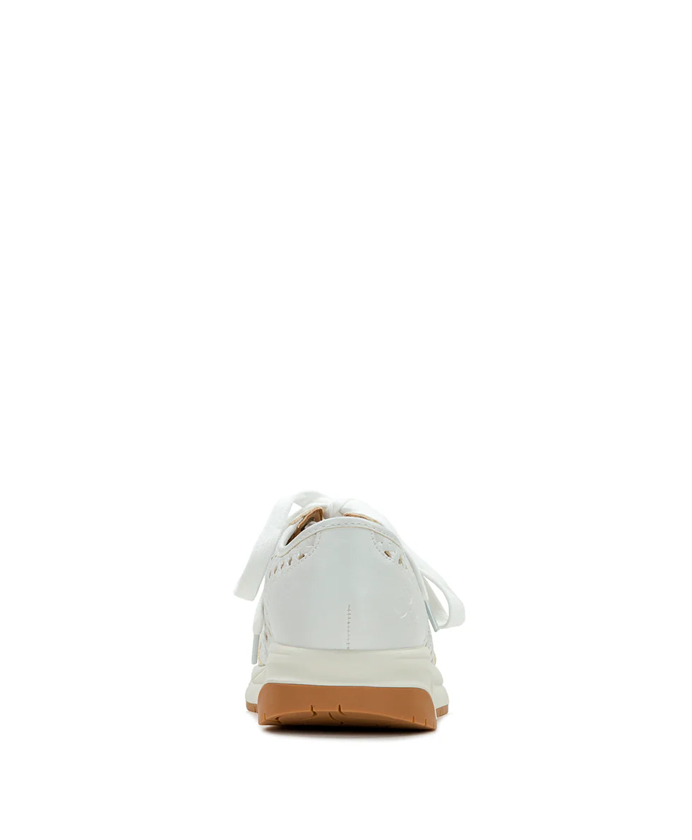 Milla Perforated Sneaker - Perforated Leather — White - Image 4