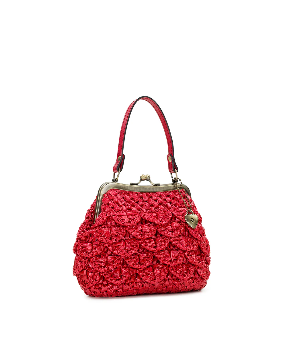 Mini Laureana Chain Crossbody - Scalloped Raffia - Image 3