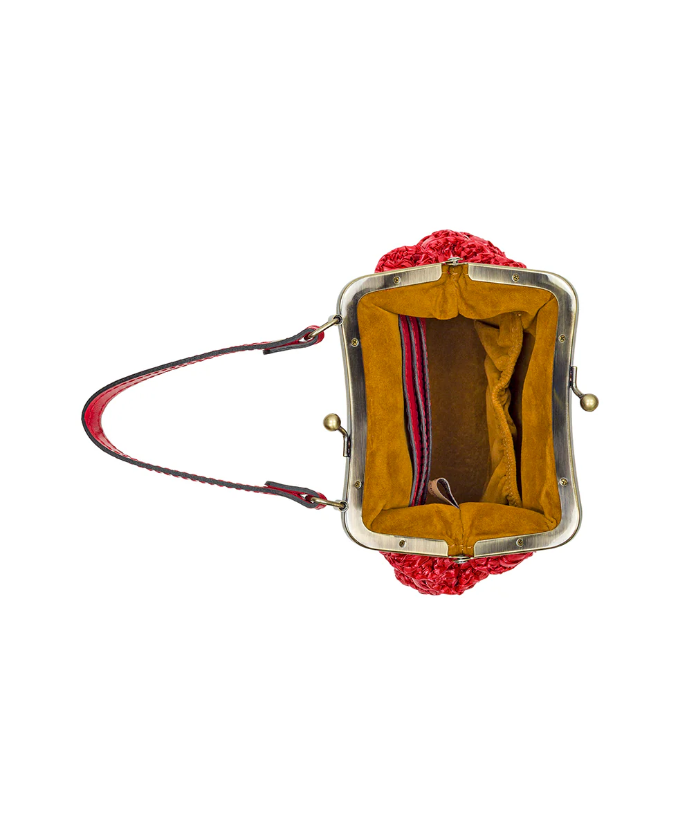 Mini Laureana Chain Crossbody - Scalloped Raffia - Image 4